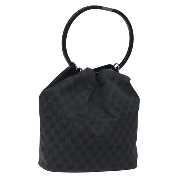 GUCCI GG Canvas Shoulder Bag Black Silver 001 3738 001 3738 - Picture 1 of 16